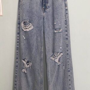 Zara Distressed Blue Jeans for Women size 0